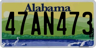 AL license plate 47AN473