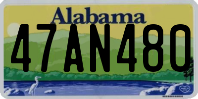 AL license plate 47AN480