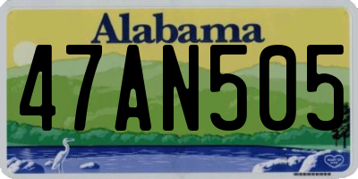 AL license plate 47AN505