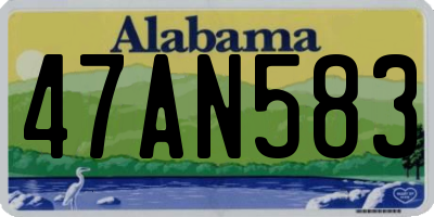 AL license plate 47AN583