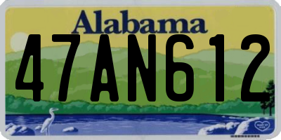 AL license plate 47AN612
