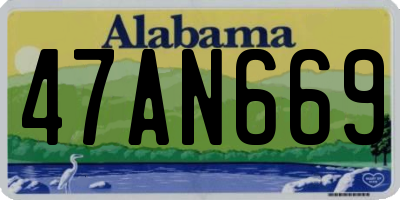 AL license plate 47AN669