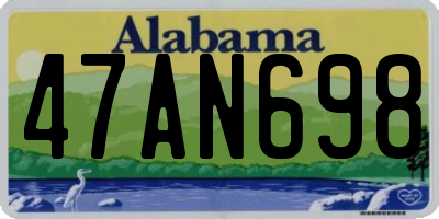 AL license plate 47AN698