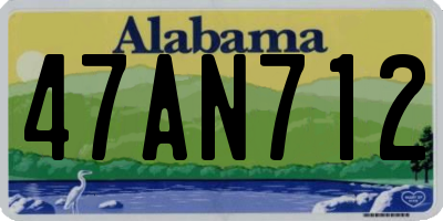 AL license plate 47AN712