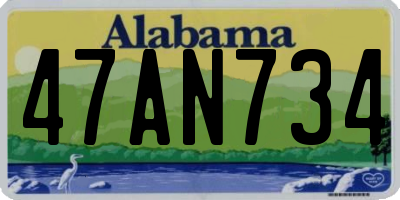 AL license plate 47AN734