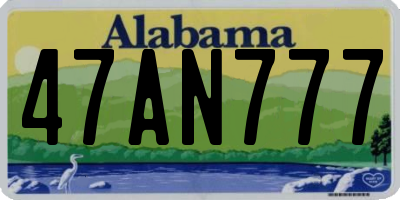 AL license plate 47AN777