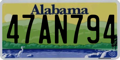 AL license plate 47AN794