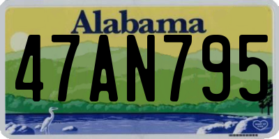 AL license plate 47AN795
