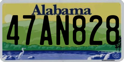 AL license plate 47AN828
