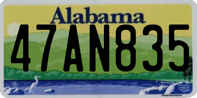 AL license plate 47AN835