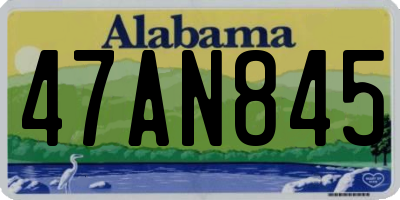AL license plate 47AN845