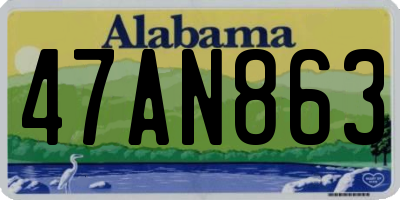 AL license plate 47AN863