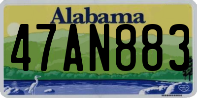 AL license plate 47AN883