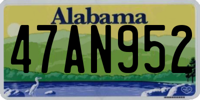 AL license plate 47AN952