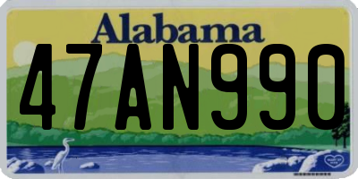 AL license plate 47AN990