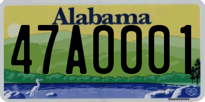 AL license plate 47AO001