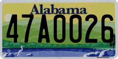 AL license plate 47AO026
