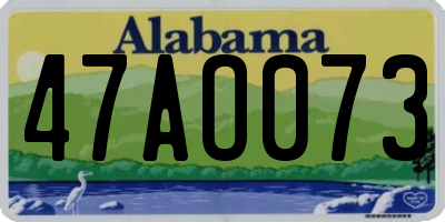 AL license plate 47AO073