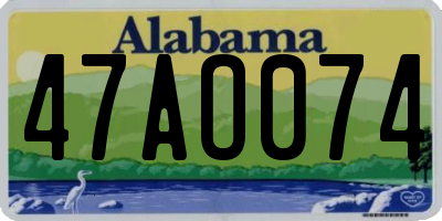 AL license plate 47AO074
