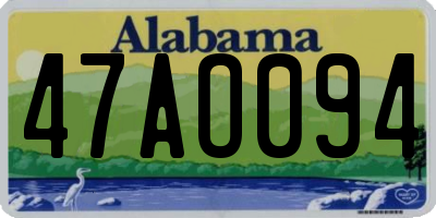 AL license plate 47AO094