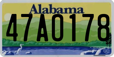 AL license plate 47AO178