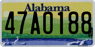 AL license plate 47AO188