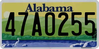 AL license plate 47AO255
