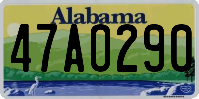 AL license plate 47AO290