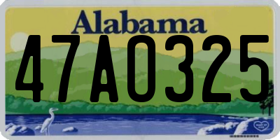 AL license plate 47AO325