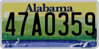 AL license plate 47AO359