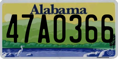 AL license plate 47AO366