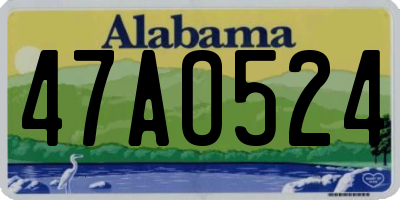 AL license plate 47AO524