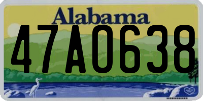 AL license plate 47AO638