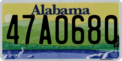 AL license plate 47AO680