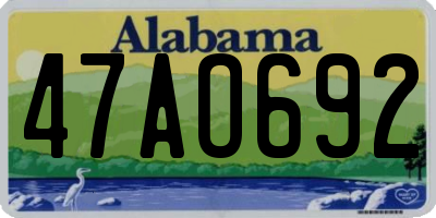 AL license plate 47AO692