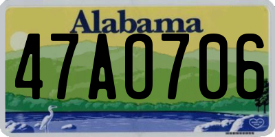 AL license plate 47AO706