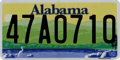 AL license plate 47AO710