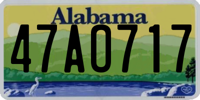 AL license plate 47AO717