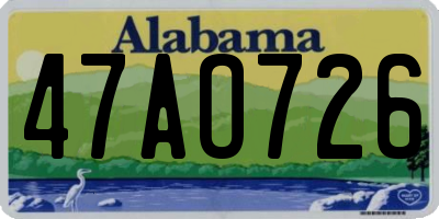AL license plate 47AO726