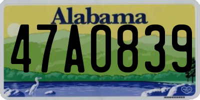 AL license plate 47AO839