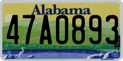 AL license plate 47AO893