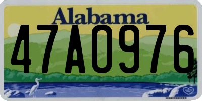 AL license plate 47AO976
