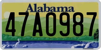 AL license plate 47AO987