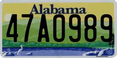 AL license plate 47AO989