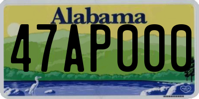 AL license plate 47AP000