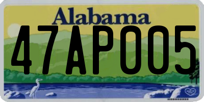 AL license plate 47AP005