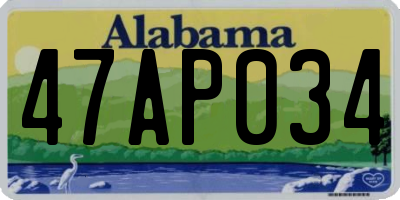 AL license plate 47AP034