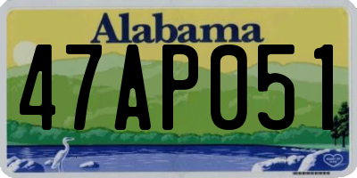 AL license plate 47AP051