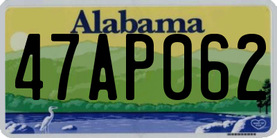AL license plate 47AP062