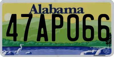 AL license plate 47AP066